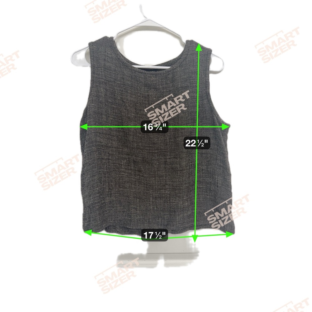 Eileen Fisher Textured Linen Blend Sleeveless Top Gray Women’s M - Picture 4 of 4